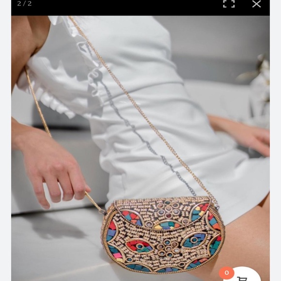 RAMLA THE PEARL MOSAIC  HANDBAG - Picture 8 of 12